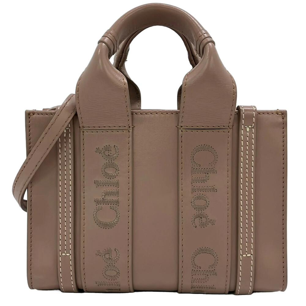 Chloe Woody Mini Tote Bag Pink Beige #349903C76B